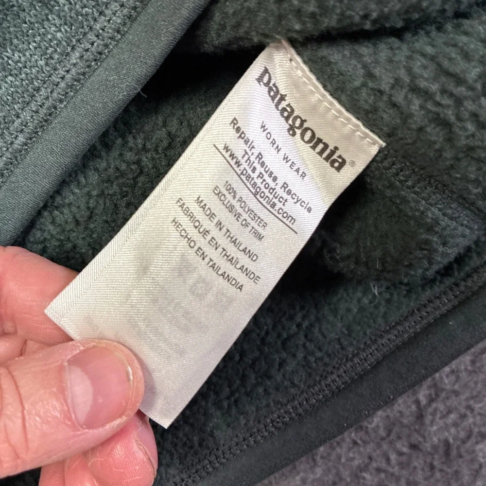 Patagonia Better Sweater Quarter Zip Mens Small Green Heathered Fleece Pullover‎